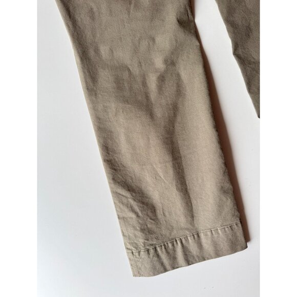 THEORY Avla Olive Green Stretch Cotton Twill Cropped New Chino Pants, Size 0 - Picture 8 of 14